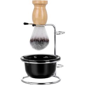 Aethland Mens Shaving Brush Set, Soft Hair Shaving Brush, Stainless Steel Shaving Stand & Acrylic Shaving Bowl for Men Wet Shaving Shave Kit in Saudi Arabia