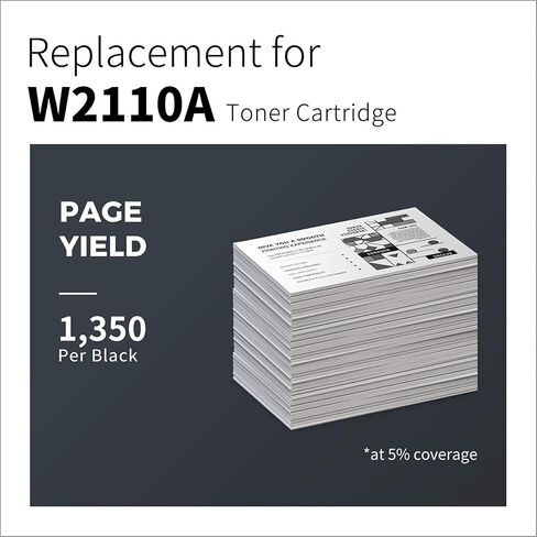 استبدال خراطيش الحبر المتوافقة مع ليميروإيت لجهاز HP 206A W2110A للاستخدام مع HP Color Laserjet Pro M255dw MFP M283fdw M283cdw M282nw (أسود، 1 حزمة) in Kuwait