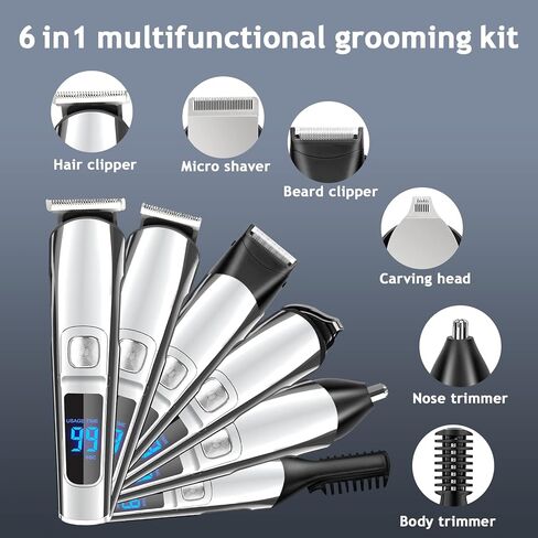 Ufree Beard Trimmer for Men, Waterproof Electric Razor for Nose, Body, Face and Mustache, Cordless Hair Clippers Shavers for Men Grooming Kit, Gifts for Men Husband Father in Saudi Arabia