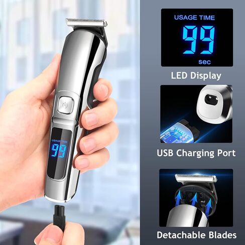 Ufree Beard Trimmer for Men, Waterproof Electric Razor for Nose, Body, Face and Mustache, Cordless Hair Clippers Shavers for Men Grooming Kit, Gifts for Men Husband Father in Saudi Arabia