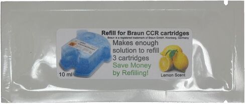 Refill Solution compatible with Braun® Clean & Renew® CCR3 Shaver Cartridges (Lemon, 5 Packets (15 refills)) in Saudi Arabia