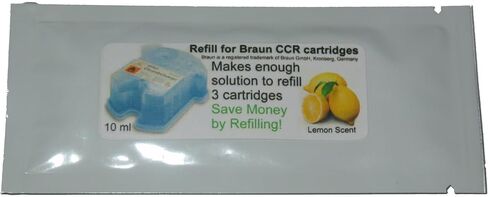 Refill Solution compatible with Braun® Clean & Renew® CCR3 Shaver Cartridges (Lemon, 5 Packets (15 refills)) in Saudi Arabia