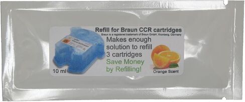 Refill Solution compatible with Braun® Clean & Renew® CCR3 Shaver Cartridges (Lemon, 5 Packets (15 refills)) in Saudi Arabia