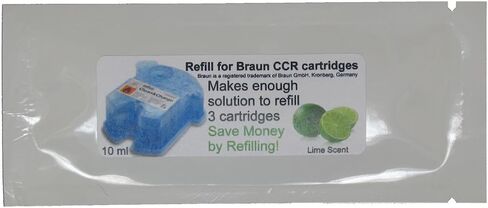 Refill Solution compatible with Braun® Clean & Renew® CCR3 Shaver Cartridges (Lemon, 5 Packets (15 refills)) in Saudi Arabia