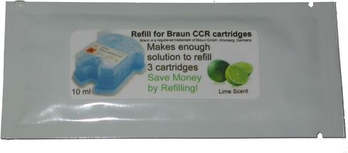 Refill Solution compatible with Braun® Clean & Renew® CCR3 Shaver Cartridges (Lemon, 5 Packets (15 refills)) in Saudi Arabia