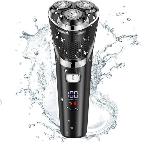 Electric Shavers for Men Cordless Rechargeable,Electric Razor for Men Face Shaver for Men, AONOR 3D Rotary Shavers,Mens Electric Shaver Waterproof Wet&Dry,Mens Electric Razors for Shaving &LED Display in Kuwait