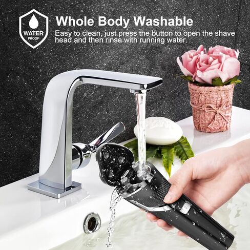 Electric Shavers for Men Cordless Rechargeable,Electric Razor for Men Face Shaver for Men, AONOR 3D Rotary Shavers,Mens Electric Shaver Waterproof Wet&Dry,Mens Electric Razors for Shaving &LED Display in Kuwait
