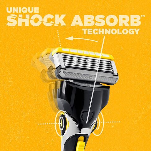 Schick Hydro 5 Sense Energize Razor with Shock Absorb Technology for Men, 1 Handle with 2 Refills in Saudi Arabia