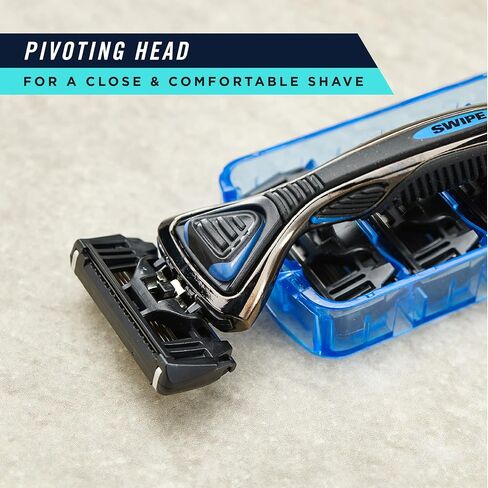 SWIPE Premium Men's 6-Blade Razor Kit (Flex Head Handle + 24 Refills) in Saudi Arabia