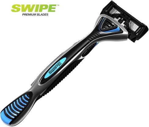 SWIPE Premium Men's 6-Blade Razor Kit (Flex Head Handle + 24 Refills) in Saudi Arabia