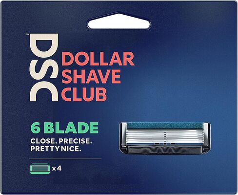 Dollar Shave Club 6-Blade Razor Refill Cartridges for an Extra Close Shave Shave with Precision 4 Count in Saudi Arabia