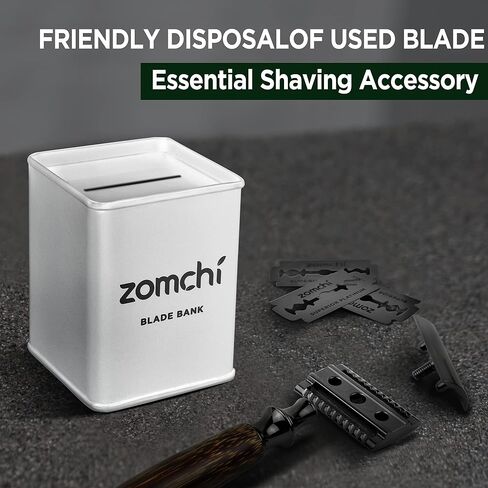 ZOMCHI Razor Blade Bank for Safety Razor Blade Storagement, Used Double Edge Safety Razor Blade Disposal Case (Black) in Saudi Arabia