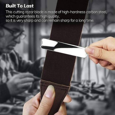 peinat Straight Razor, Wooden Straight Edge Razor for Men Stainless Steel Manual Straight Razor Kit Cutthroat Rosewood Razor Vintage Razor Contains Barber Razor and Leather Canvas Strap in Saudi Arabia