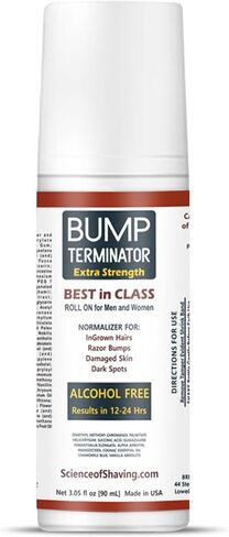 BUMP Terminator EXTRA STRENGTH, Alcohol FREE Anti Razor Bumps, Ingrown Hair, Skin Treatment for Face, Neck, Bikini area, Legs-After Shave & Dark Spot Corrector, Unisex Roll On in Saudi Arabia