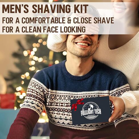 Shaving Kit for Men w/Straight Razor,Shaving Soap,2 PACK Shaving Cream,Pre-Shave Oil,After Shave Balm Gel,Mens Christmas Stocking Stuffers Gift for Men Husband Dad Him Unique Birthday Gifts Boyfriend in Kuwait