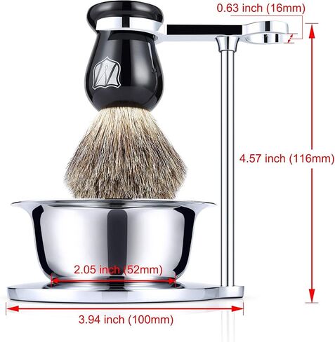 Miusco Shaving Razor & Brush Stand with Soap Bowl Set, Compatible with Manual Razor, Gillette Razor and Most Other Razors in Saudi Arabia