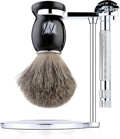 Miusco Shaving Razor & Brush Stand with Soap Bowl Set, Compatible with Manual Razor, Gillette Razor and Most Other Razors in Saudi Arabia