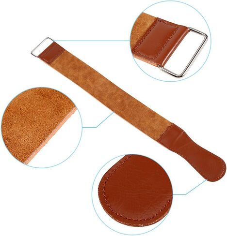 Barber Strop Leather, Leather Strop for Straight Razor Sharpening and Smooth, Razor Sharpening Strap,8.5" Straight Razor Strops Cow Leather Sharpening Strap Straight Razor Leather Strop in Kuwait