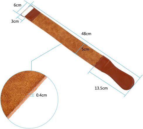 Barber Strop Leather, Leather Strop for Straight Razor Sharpening and Smooth, Razor Sharpening Strap,8.5" Straight Razor Strops Cow Leather Sharpening Strap Straight Razor Leather Strop in Kuwait