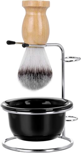 Aethland Mens Shaving Brush Set, Soft Hair Shaving Brush, Stainless Steel Shaving Stand & Acrylic Shaving Bowl for Men Wet Shaving Shave Kit in Saudi Arabia