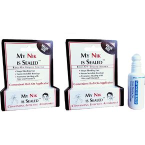 COSMETICALLY SEALED My Nik Is Sealed Roll-On Liquid Styptic | 2 PACK 12ml Value Size | First Aid in a Tube | Made in USA in Saudi Arabia