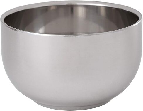 Akstore Men's Durable Shave Soap Cup Stainless Steel Heat Insulation Smooth Shaving Mug Bowl (Medium) in Saudi Arabia
