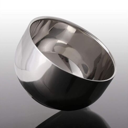 Akstore Men's Durable Shave Soap Cup Stainless Steel Heat Insulation Smooth Shaving Mug Bowl (Medium) in Saudi Arabia