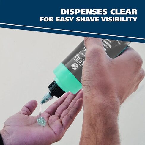Facón Transparent Non-Foaming Clear Shave Gel with Skin Soothing Aloe Vera, Cooling Menthol Peppermint Oil, Bourbon Luxury Scent - Extra Glide for an Ultra-Clean Smooth Shave (10 fl oz / 296 ml) in Kuwait