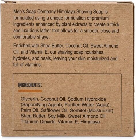 Men’s Soap Company Shaving Soap for Men and Women 4.0 oz Refill Puck Made with Natural Vegan Plant Ingredients. Shea Butter and Vitamin E Create Thick Shave Soap Lather for Skin Protection, Himalaya in Saudi Arabia