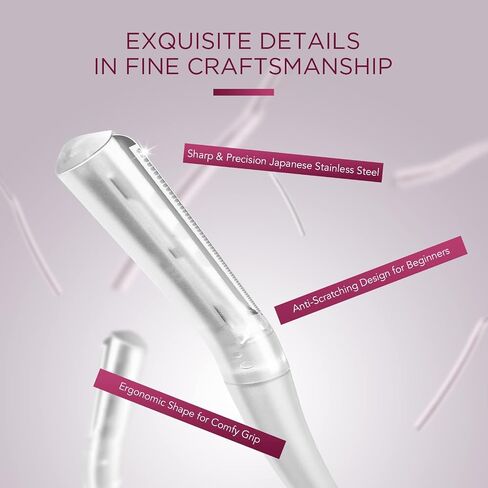 Dermaplane Razor for Women Face, (6 Count) Professional Dermaplaning Tool for Peach Fuzz, Facial and Eyebrow Hair Removal, Gentle Skin Exfoliation Blade in Kuwait