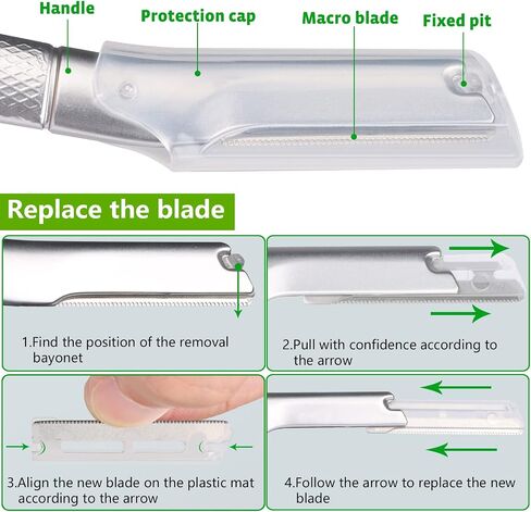 Replacement Blade, Dermaplaning Tool, Stainless Steel Eyebrow Trimmer (Blade) in Saudi Arabia