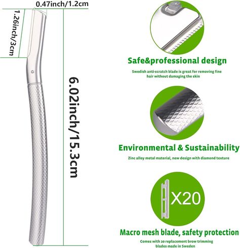 Replacement Blade, Dermaplaning Tool, Stainless Steel Eyebrow Trimmer (Blade) in Saudi Arabia