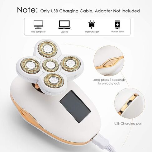 Electric Razor for Women Painless Leg Shaver Hair Remover for Leg Face Lips Body Arm Cordless Bikini Trimmer Lady Wet Dry Instant Shaver Waterproof and USB Rechargeable-Bald Head Shaver for Men in Saudi Arabia