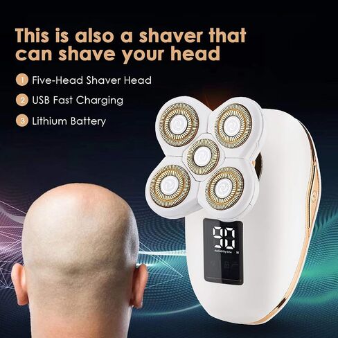 Electric Razor for Women Painless Leg Shaver Hair Remover for Leg Face Lips Body Arm Cordless Bikini Trimmer Lady Wet Dry Instant Shaver Waterproof and USB Rechargeable-Bald Head Shaver for Men in Saudi Arabia