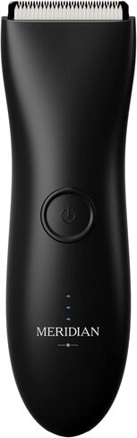 Meridian - The Trimmer - Electric Body & Groin Hair Trimmer - Waterproof and Cordless for Wet/Dry Use - Painlessly Remove Hair to Feel Fresh Down There - for Men & Women - 90 Min Battery Life - Onyx in Kuwait