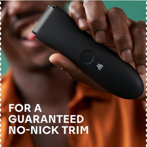Meridian - The Trimmer - Electric Body & Groin Hair Trimmer - Waterproof and Cordless for Wet/Dry Use - Painlessly Remove Hair to Feel Fresh Down There - for Men & Women - 90 Min Battery Life - Onyx in Kuwait