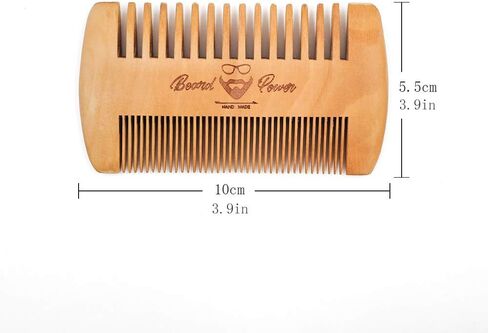 3 Pieces Wooden Beard Combs & Durable Cases for Men Beard, Fine & Coarse Teeth, Men's Wood Wood Pocket Comb for Beards & Mustaches & Hair,Brown Deer Design in Saudi Arabia