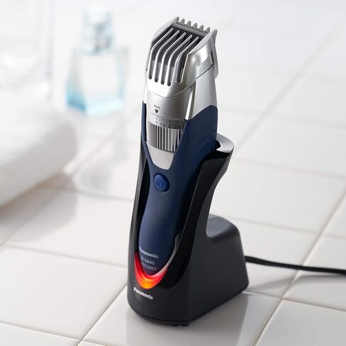 Panasonic Cordless Men's Beard Trimmer With Precision Dial, Adjustable 19 Length Setting, Rechargeable Battery, Washable - ER-GB40-S (Blue) in Saudi Arabia