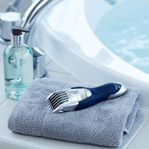 Panasonic Cordless Men's Beard Trimmer With Precision Dial, Adjustable 19 Length Setting, Rechargeable Battery, Washable - ER-GB40-S (Blue) in Saudi Arabia