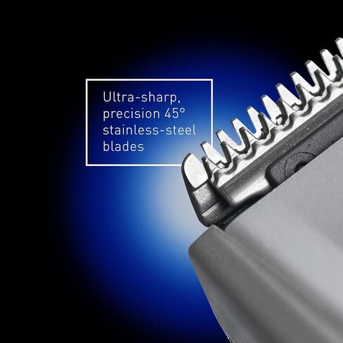 Panasonic Cordless Men's Beard Trimmer With Precision Dial, Adjustable 19 Length Setting, Rechargeable Battery, Washable - ER-GB40-S (Blue) in Saudi Arabia