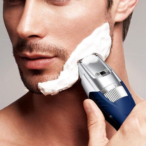 Panasonic Cordless Men's Beard Trimmer With Precision Dial, Adjustable 19 Length Setting, Rechargeable Battery, Washable - ER-GB40-S (Blue) in Saudi Arabia