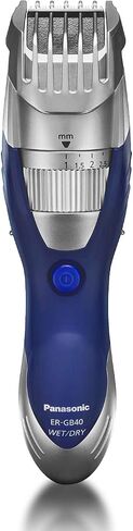 Panasonic Cordless Men's Beard Trimmer With Precision Dial, Adjustable 19 Length Setting, Rechargeable Battery, Washable - ER-GB40-S (Blue) in Saudi Arabia