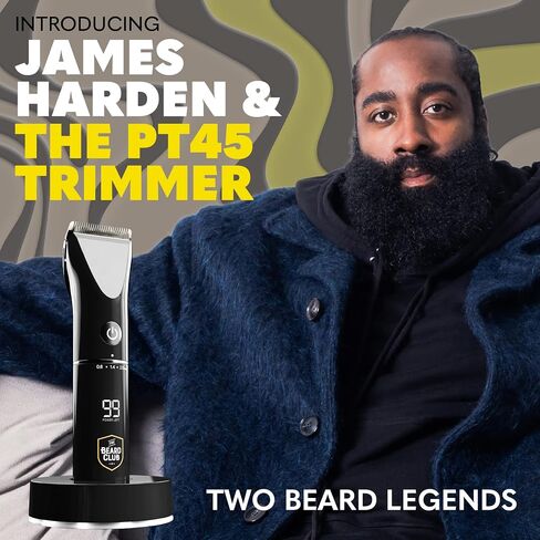 Beard Club PT45 Beard Trimmer & Beard Care Grooming Kit – Cordless Electric Beard Trimmer, Straight Edge Razor, Beard Shampoo, Sandalwood Beard Balm, Beard Brush and Comb - Holiday Gift Kit in Kuwait