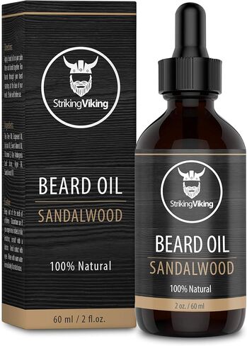 Striking Viking Beard Oil - Cedarwood Scent Large 2 oz - Natural Formula With Tea Tree Argan & Jojoba Beard Oils - Softens Smooths & Strengthens Beard - Scented Beard Oil for Men - Beard Oil Cedarwood in Saudi Arabia
