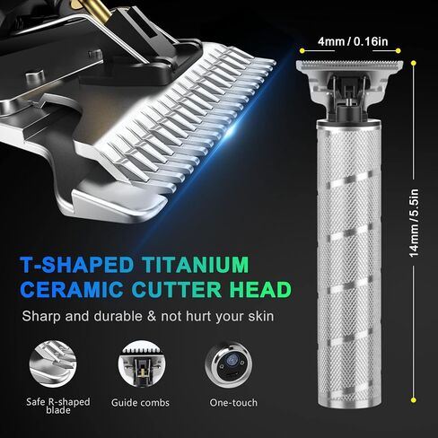 Ufree Hair Trimmer for Men, Beard Trimmer for Men Electric Razor Shavers Cordless Hair Clippers for Men, Zero Gapped T Blade Liners Grooming Hair Cutting Kit, Gifts for Men(Black) in Saudi Arabia