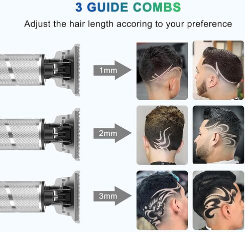 Ufree Hair Trimmer for Men, Beard Trimmer for Men Electric Razor Shavers Cordless Hair Clippers for Men, Zero Gapped T Blade Liners Grooming Hair Cutting Kit, Gifts for Men(Black) in Saudi Arabia