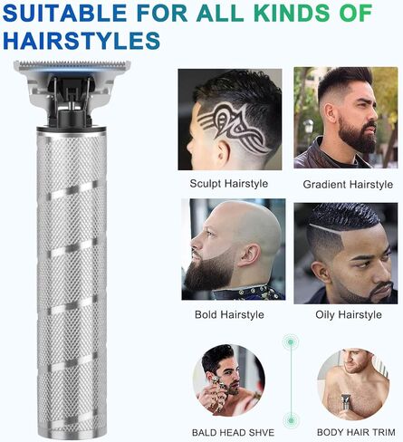 Ufree Hair Trimmer for Men, Beard Trimmer for Men Electric Razor Shavers Cordless Hair Clippers for Men, Zero Gapped T Blade Liners Grooming Hair Cutting Kit, Gifts for Men(Black) in Saudi Arabia