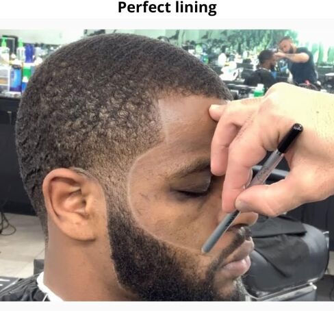 Barber Magic Pencil Supplies Lineup Tool 4 Men Perfect Hairline Over Beard, Mustache And Eyebrow Beard Stencil Works With Hair Trimming, Shaver And Razor With Built-in Sharpener in Saudi Arabia
