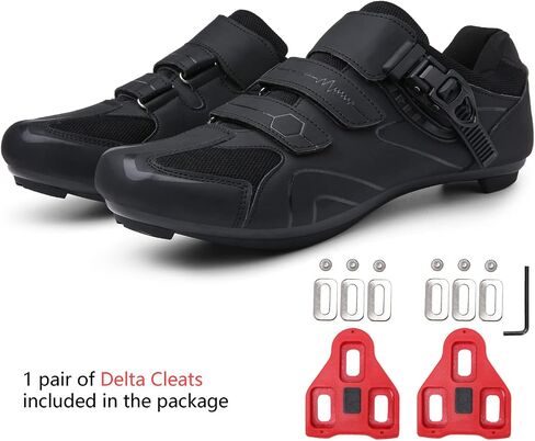 Mens Womens Cycling Shoes Compatible with Peloton Indoor Bicycle Pedals Clip in Road Bike Shoes Pre-Installed with Look Delta Cleats in Saudi Arabia