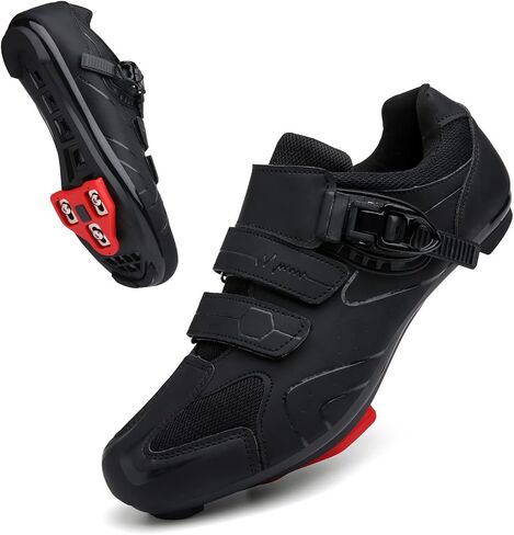 Mens Womens Cycling Shoes Compatible with Peloton Indoor Bicycle Pedals Clip in Road Bike Shoes Pre-Installed with Look Delta Cleats in Saudi Arabia